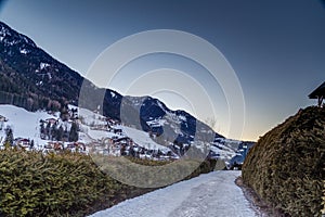 Footpath on Dolomites mountains