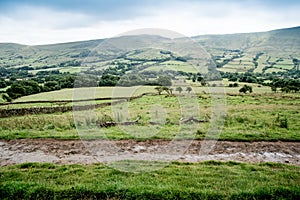 The footpath from Edale to Kinder Scout in the Peak District