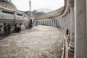 Footpath inside Phra Pathom Chedi,