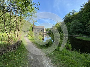 Footpath, leading to, Gibson Mill in, Hardcastle Crags, Halifax, UK