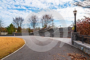 Footpath and stairs to The Promenade in Piedmont Park, Atlanta, USA