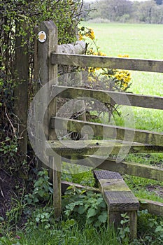 Footpath and stile, UK