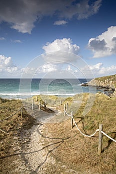 Footpath to Beach at Malpica; Fisterra; Costa de la Muerte; Galicia photo