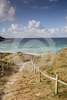 Footpath to Beach at Malpica; Fisterra; Costa de la Muerte; Galicia photo