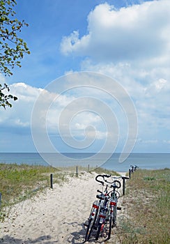 Footpath to Beach,Ruegen island,Baltic Sea,Germany