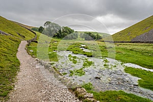 Footpath to Gordale Scar in the Yorkshire Dales