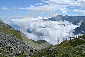 Footpath to the mountain hut on Bric Bouchet