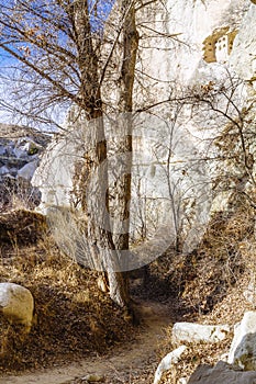 Footpath in Valley near GÃ¶reme, Cappadocia, in Central Turkey