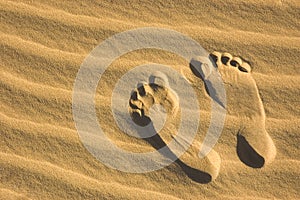 Footprint on the beach