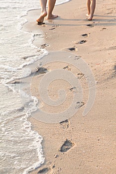 Footprint on the beach