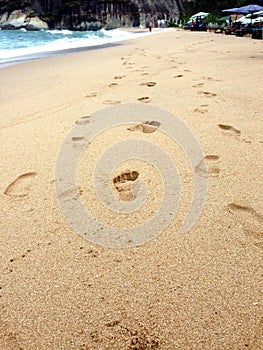 Footprint on the beach