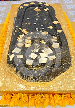 The footprint of the Buddha is an imprint of Gautama Buddha`s