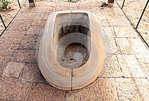 Footprint of the Buddha next to Phnom Bakheng temple, Angkor, Siem Reap, Cambodia, Asia