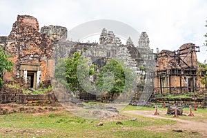 Footprint of the Buddha at Phnom Bakheng in Angkor. a famous Historical site(UNESCO World Heritage) in Angkor, Siem