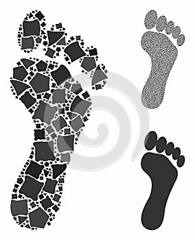 Footprint Composition Icon of Joggly Parts