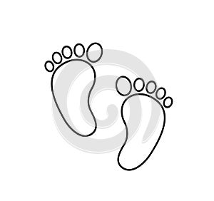 Footprint foot icon vector illustration