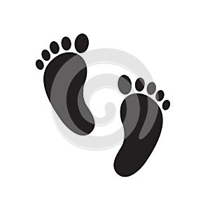 Footprint foot icon vector illustration