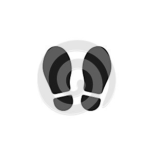 Footprint icon isolated on white background. Vector shoe print