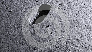 footprint on moon