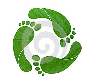 Footprint recycle sign photo