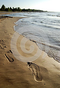 Footprint on sand