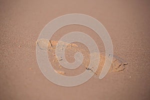 Footprint on sand