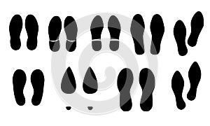 Footprint set vector photo