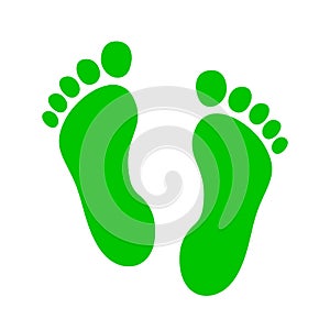 Footprints human icon - vector