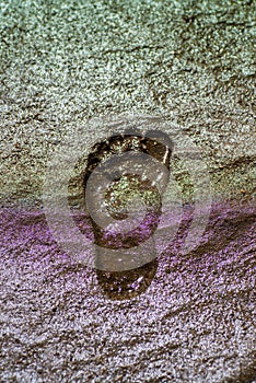 Footprints in oily environments ruined mud