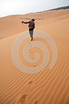 Footprints on the Red Sand