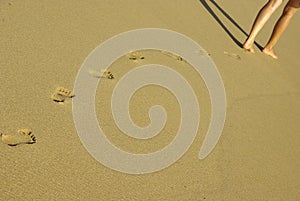 Footprints in the sand