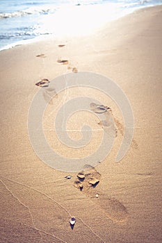 Footprints in sand