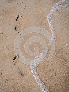 Footprints on the sand