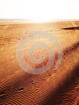 Sunset on the sand