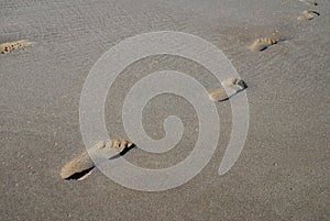 Footprints in the sand, Folkestone