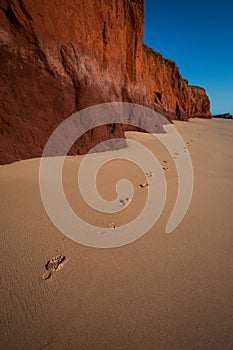 Footprints in the Sand - James Price Point, Kimberley, Western Australia