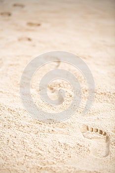 Footprints on sand