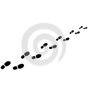 Footprints from shoes