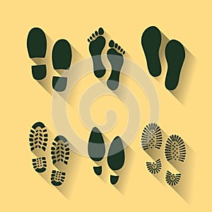 footprints and shoes photo