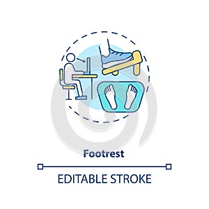 Footrest concept icon