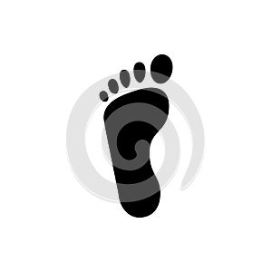 Footstep icon or footprint silhouette