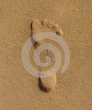 Footstep on sand