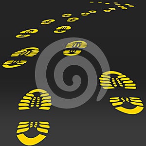 Footstep vector. photo