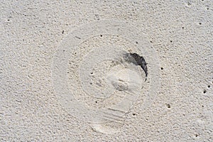 footstep walking on sand
