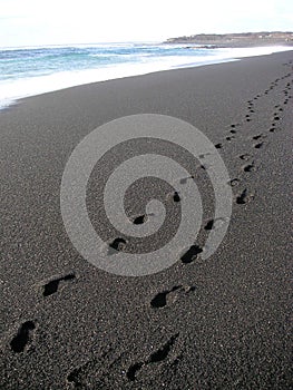 Footsteps on the beach