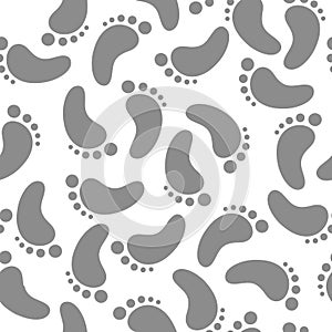 Footsteps or footstep vector seamless pattern