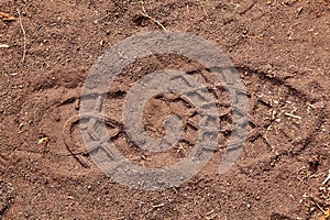 Footsteps on ground - pattern people marks