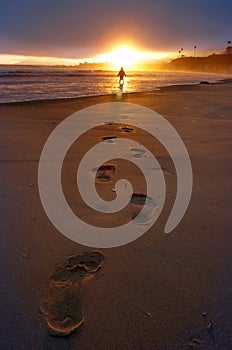 Footsteps in the sand