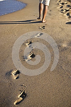 Footsteps on the sand