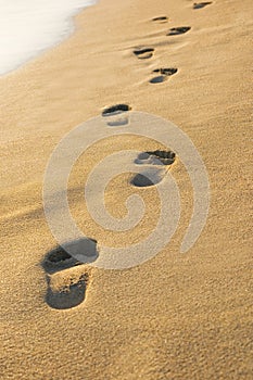 Footsteps in the sand